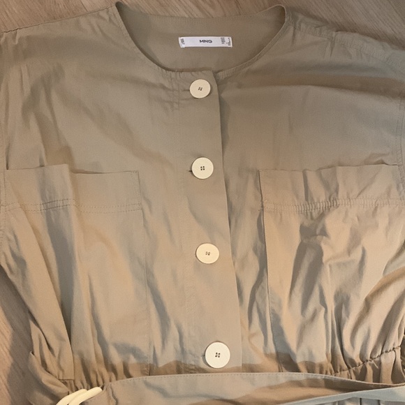 Mango Khaki Shirt Dress - Picture 2 of 5
